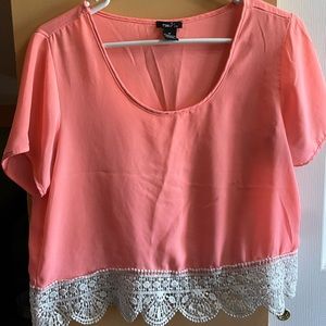 Coral blouse